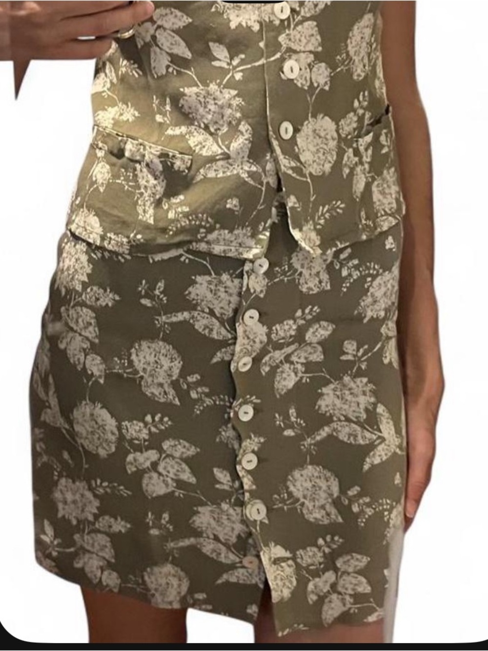 Vintage Bally set (blouse and skirt) floral Print